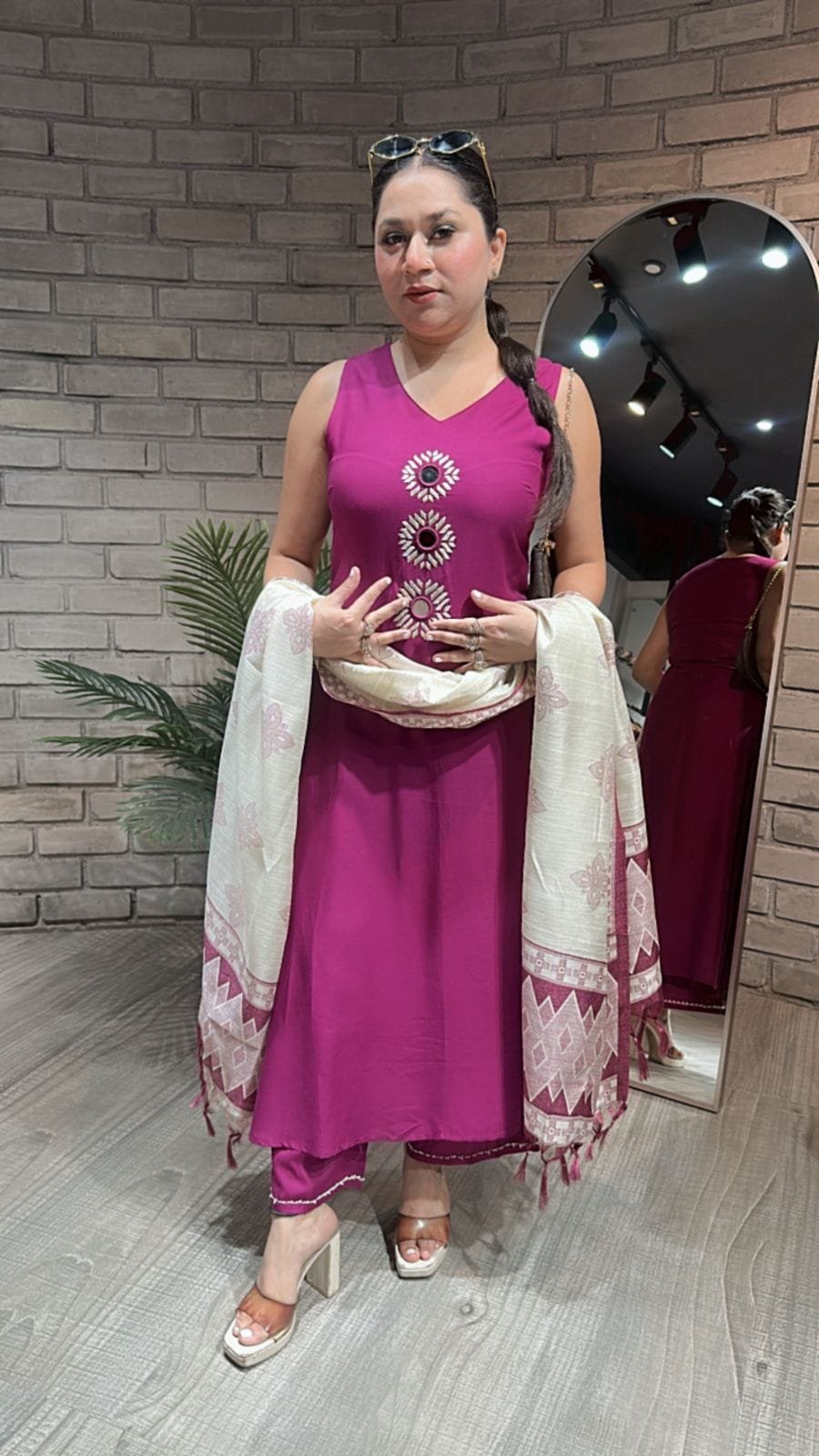 Khadi Cotton Suit Set with Digital Print Dupatta